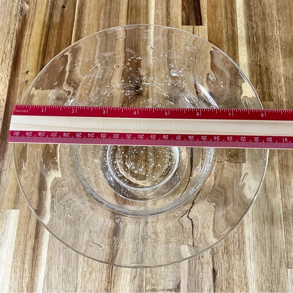 Southern Living At Home Tiny Bubbles Collection Centerpiece Clear Glass Bowl - Picture 7 of 10